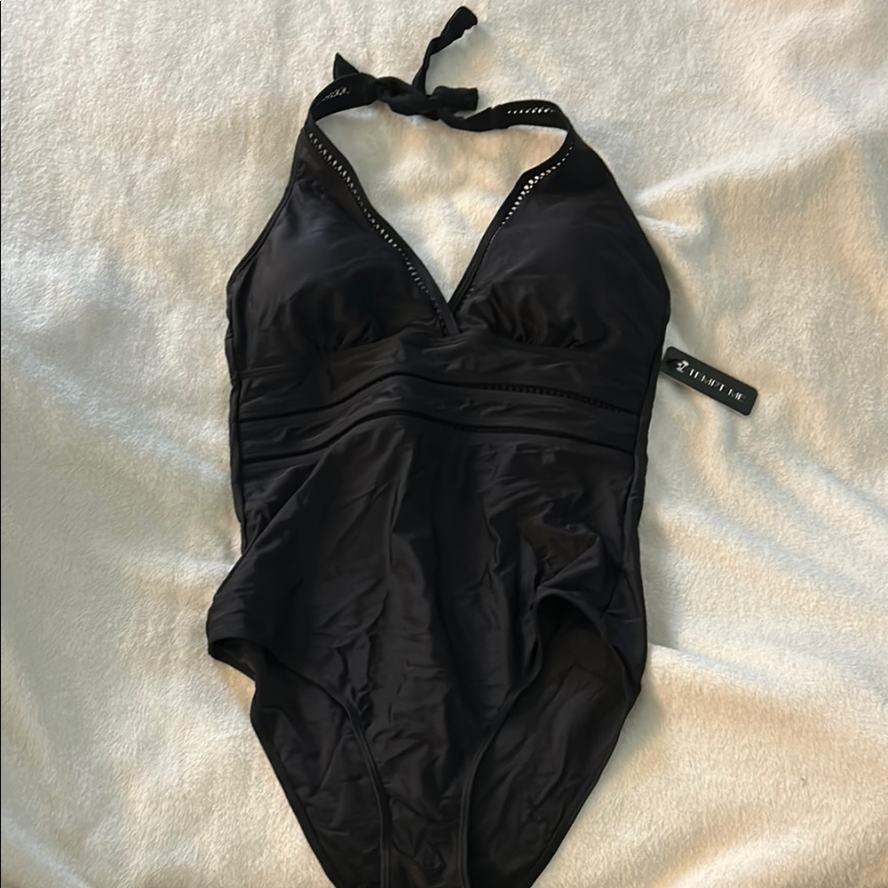 Elegant Black One-Piece Swimsuit